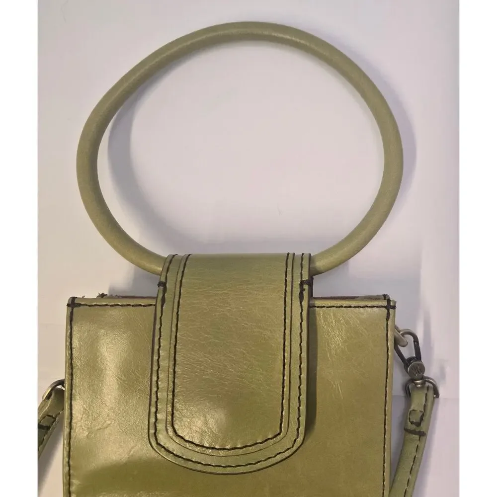 HOBO Olive Green Leather Crossbody Wristlet